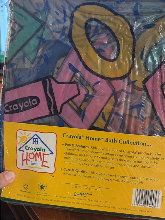 Crayola Other - NEW Vintage Crayola Home Bath  1993 vinyl  shower curtain 70”x72” Collectible.
